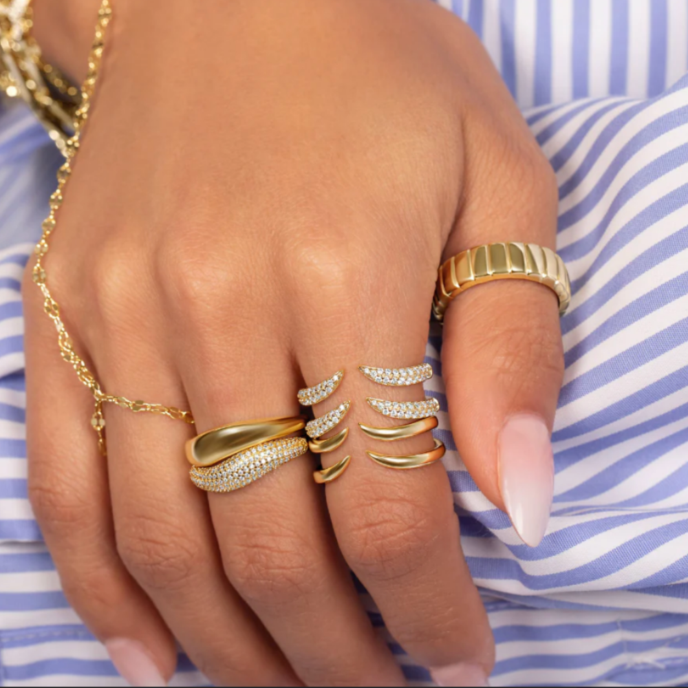 Pave doble ring